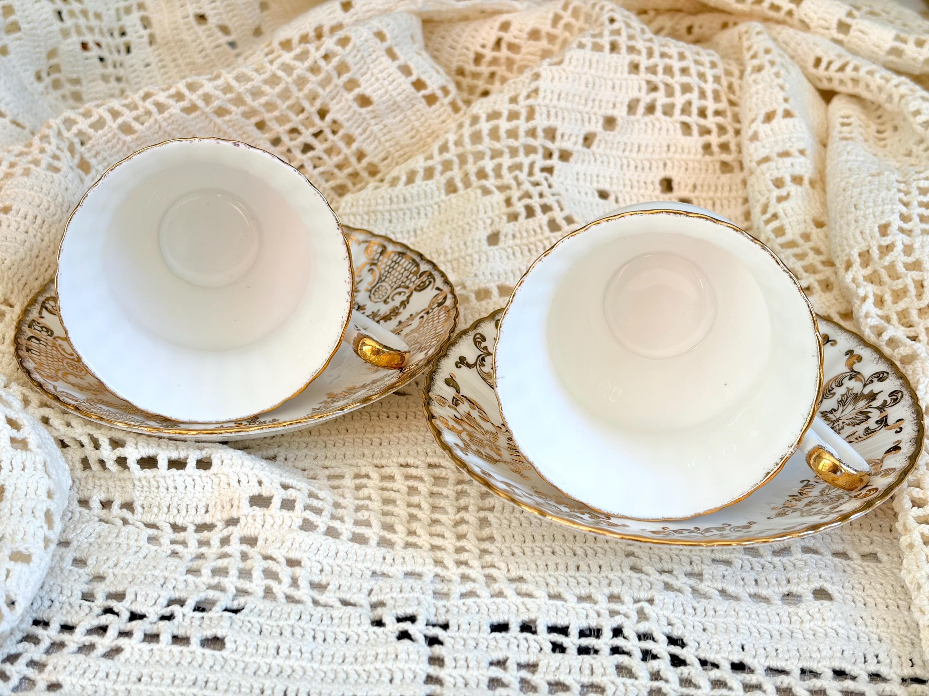 Vintage Paragon Fine Bone China Teacup Saucer Set – Gold England Tea Service