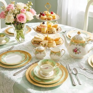 Paragon « Vert menthe avec filigrane doré » – Tasse et soucoupe en porcelaine fine vintage – Angleterre image 5