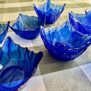 Mid-Century Sea Green Blown Glass Bowl – Leaf Textured & Sculptural – Possibly Scandinavian immagine 14