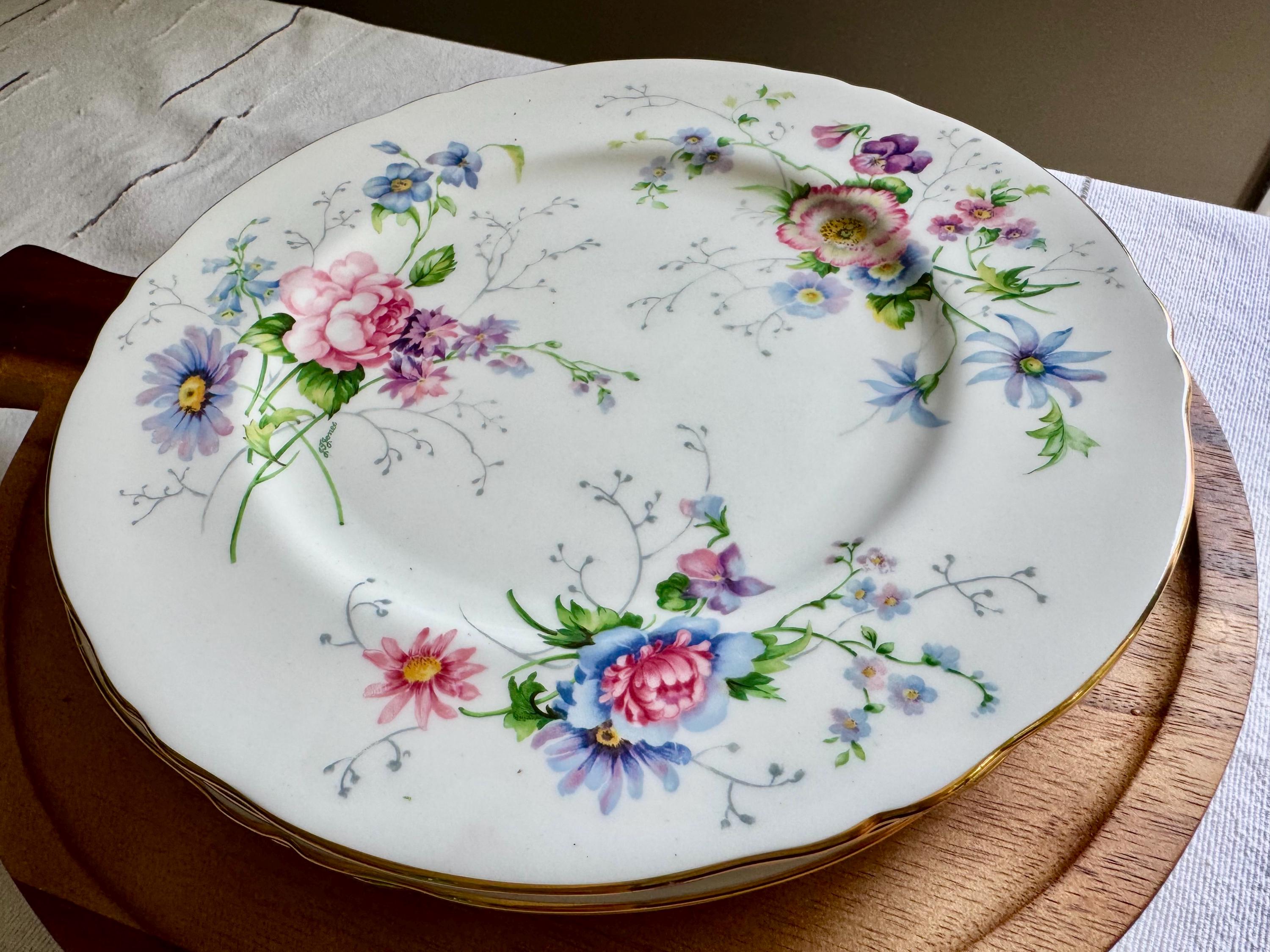 Vintage Crown Staffordshire “England’s Glory” Plates – Sets of 4