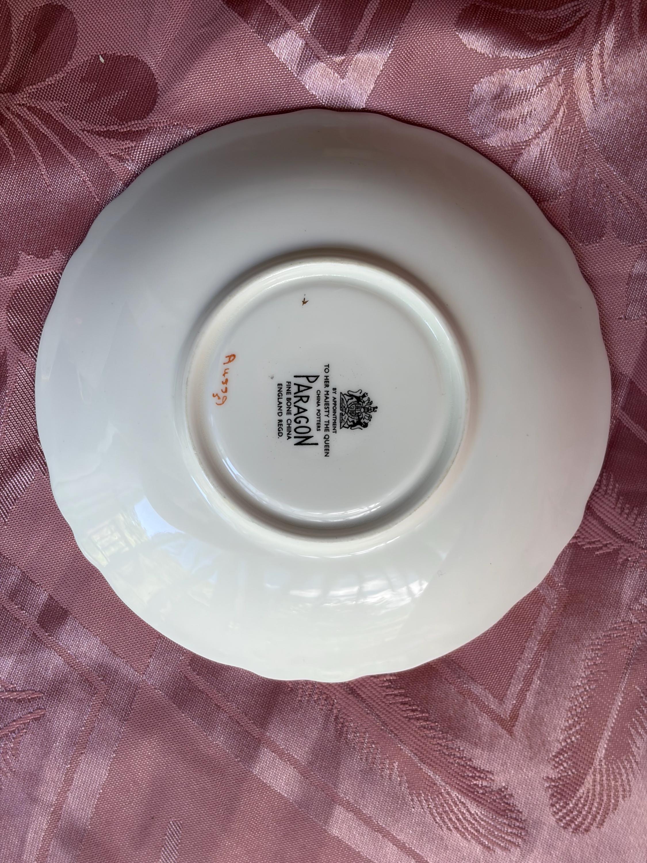 Vintage Paragon Bone China Teacup & Saucer – Elegant Gold Filigree – Made in England