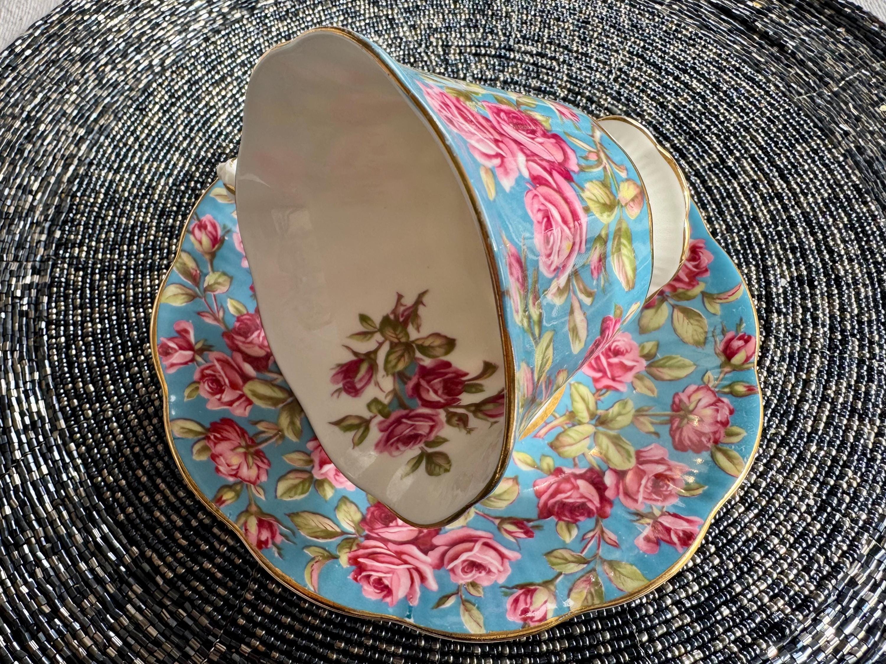 Royal Albert Merrie England Series “Harewood” Teacup & Saucer – Made in England