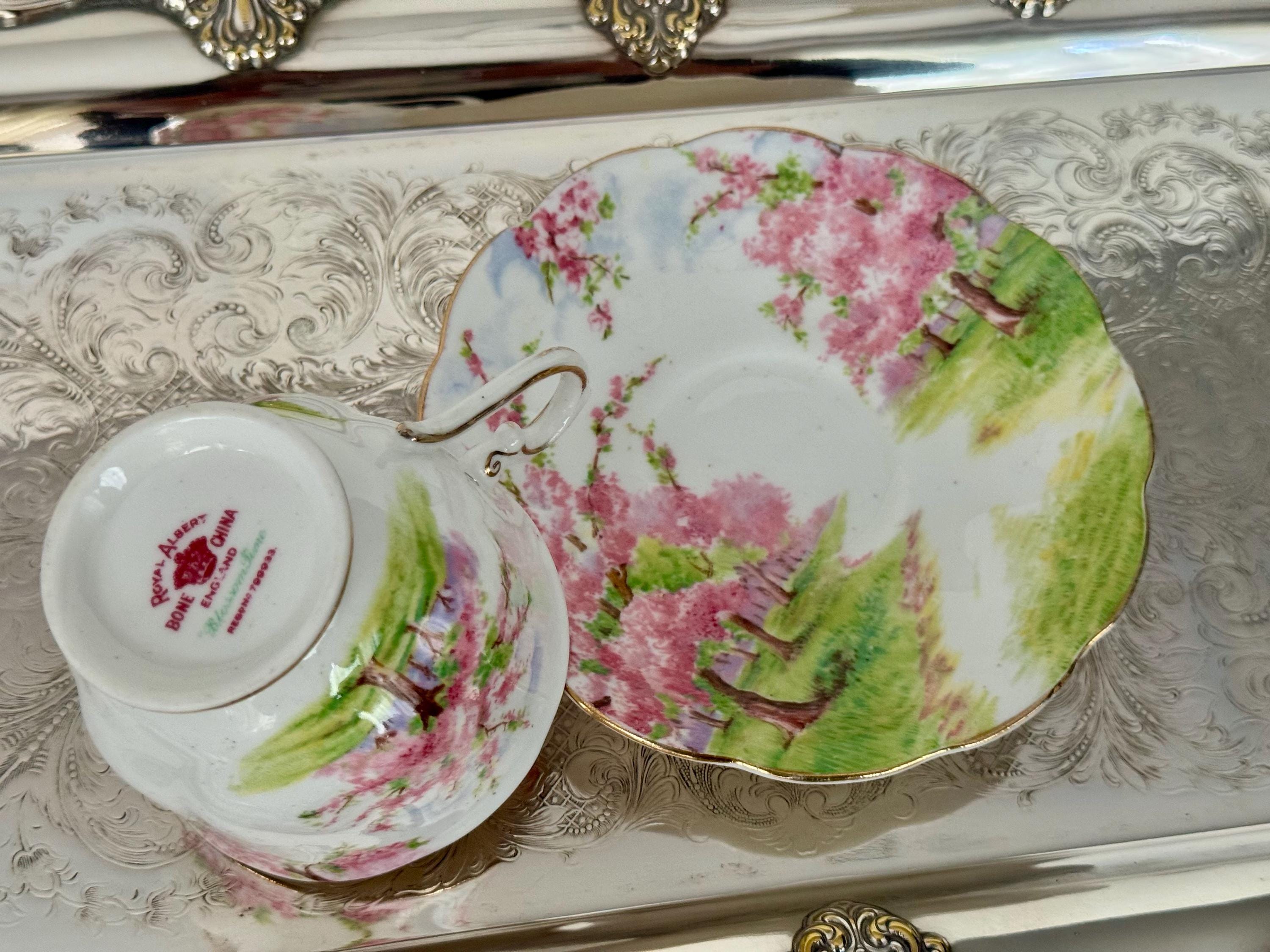 Vintage Royal Albert Teacup & Saucer: Blossom Time Bone China, Made in England