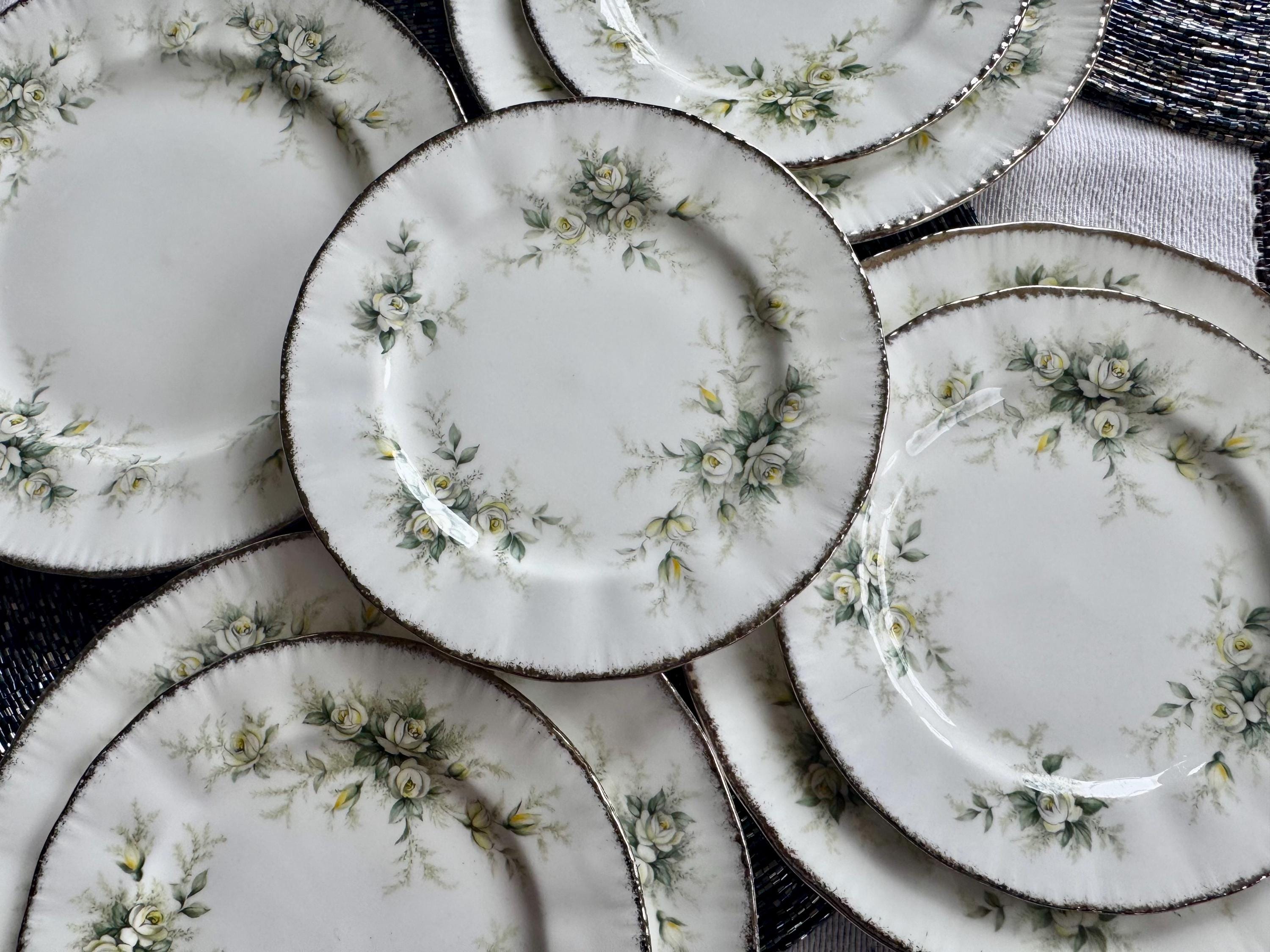 Vintage Paragon First Love Bone China Plates - England (Set of 4)