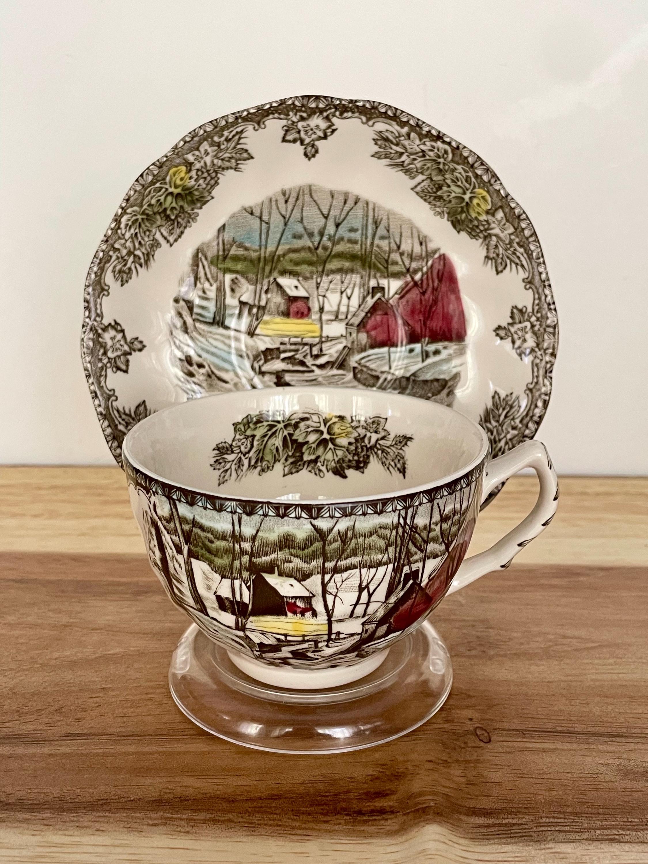 Johnson Bros “The Friendly Village – The Ice House” Cup & Saucer – Made in England