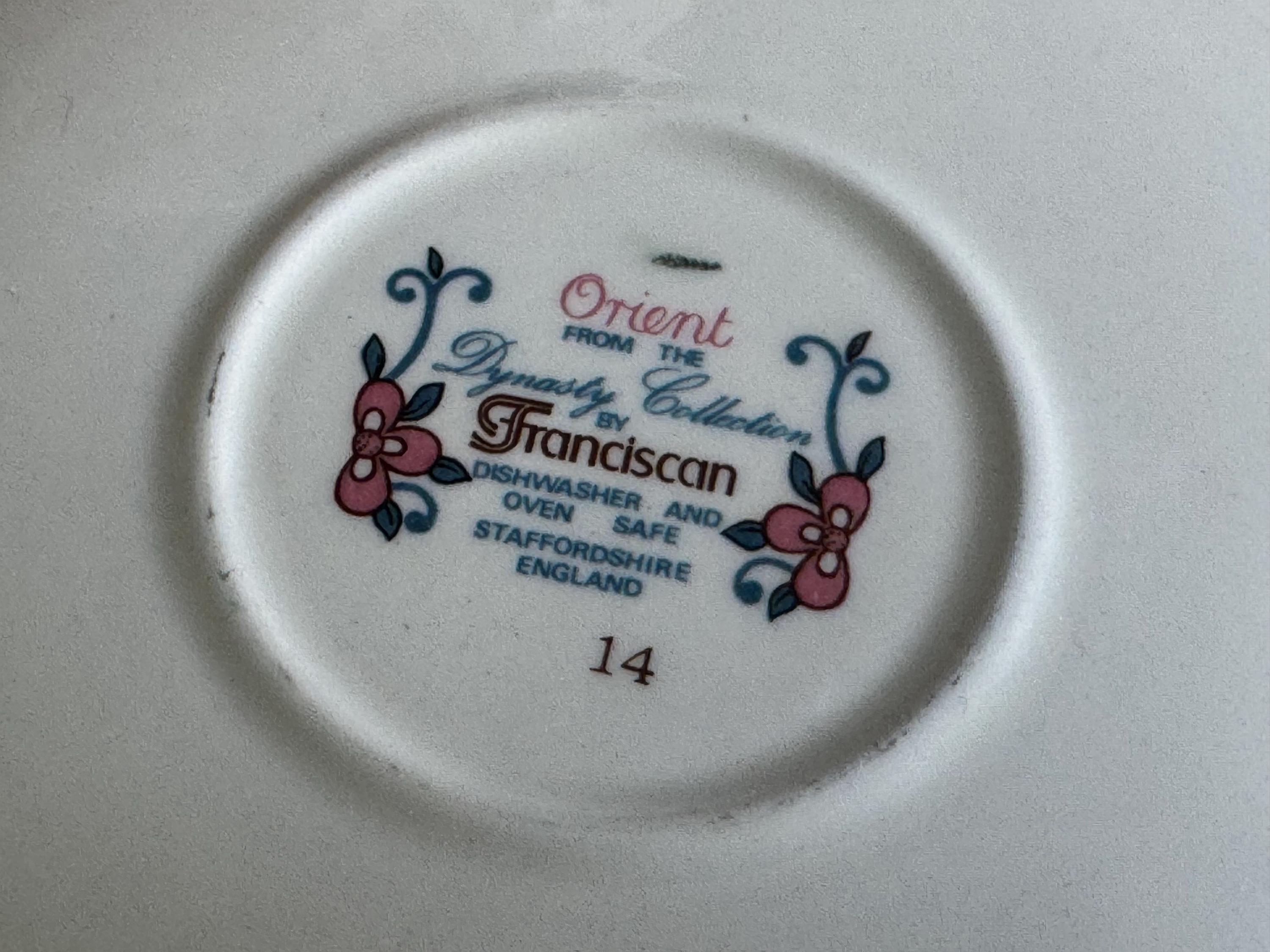 Franciscan “Orient” Teacup & Saucer Set – Dynasty Collection – Staffordshire, England