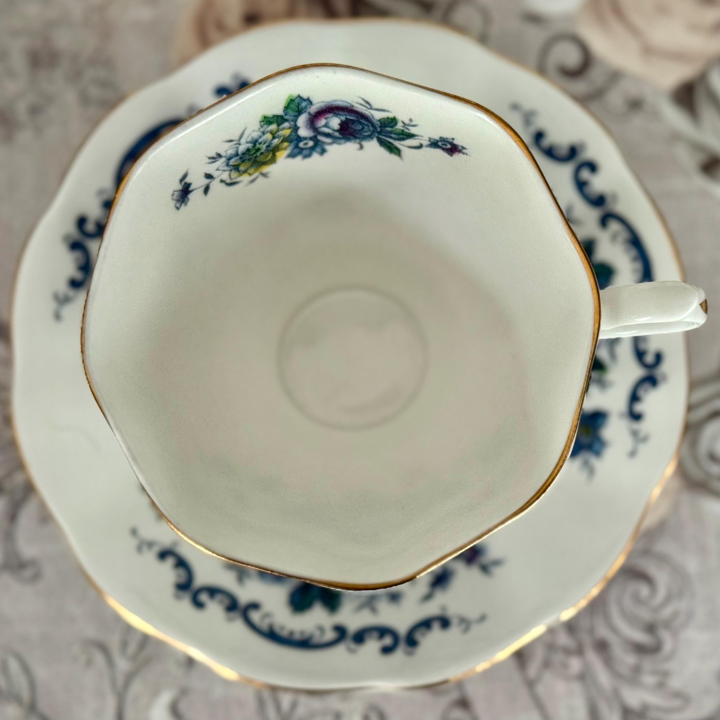 Vintage Royal Albert “Blue Roses” Bone China Teacup & Saucer – Made in England