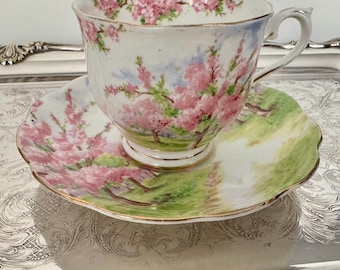 Royal Albert Blossom Time Teacup and Saucer Set Made in