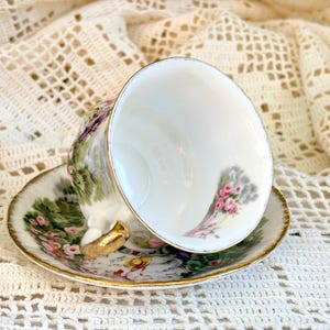Vintage Paragon Marlborough Series Bone China Teacup & Saucer – Romantic Courting Scene – Made in England image 4