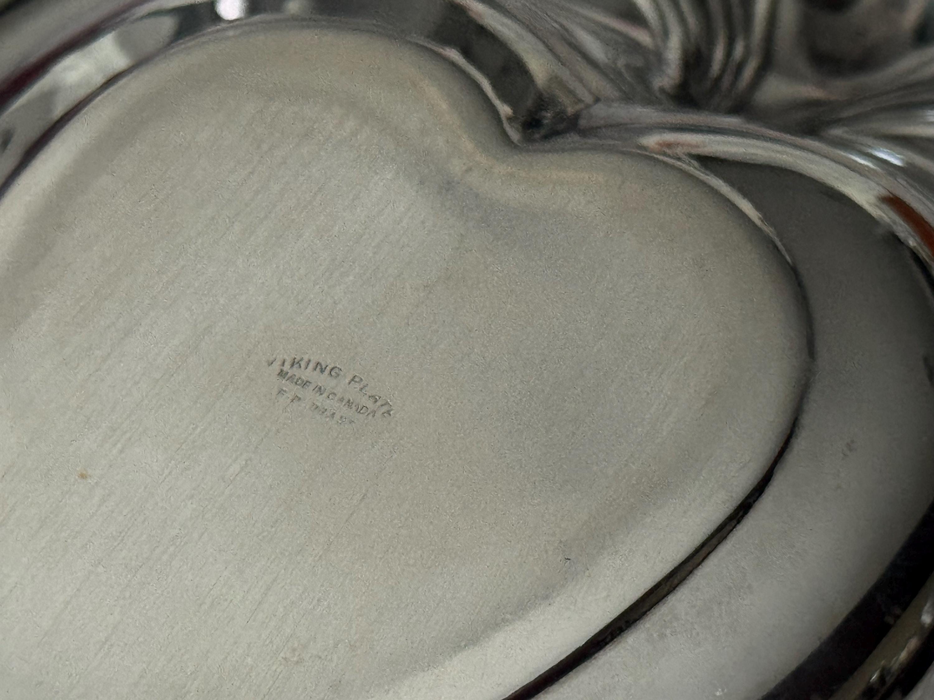 Vintage Viking Plate Silverplate Wedding Rings Heart-Shaped Trinket Dish – Made in Canada