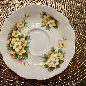 Vintage Royal Albert “Primrose” Teacup and Saucer Set - Elegant Floral Design image 8