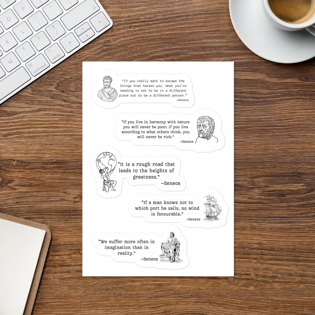 Seneca Quote Stickers (pack of 5 Size Medium) - Etsy