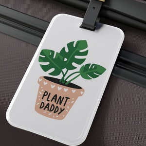 Plant Daddy Tropical Monstera Gepäckanhänger - personalisiertes Reise-Accessoire für Pflanzenliebhaber - langlebiges & stilvolles Koffer-ID