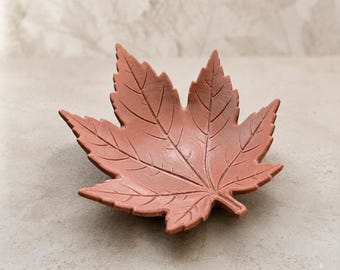 3D Printed Maple Leaf Bowl | Autumn Home Decor, Ring Dish, Jewelry Holder