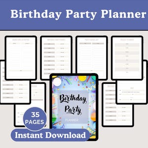 Birthday Party Planner: Checklist, Activities, Expense Tracker (Printable)