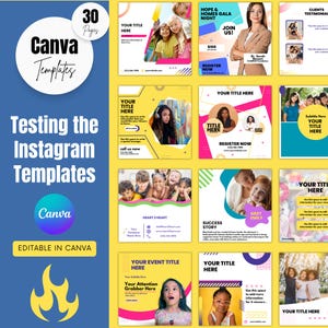 デイケアの Instagram 投稿、IG 投稿テンプレート、編集可能な Canva テンプレート、デイケアのソーシャル メディア テンプレート、即時ダウンロード