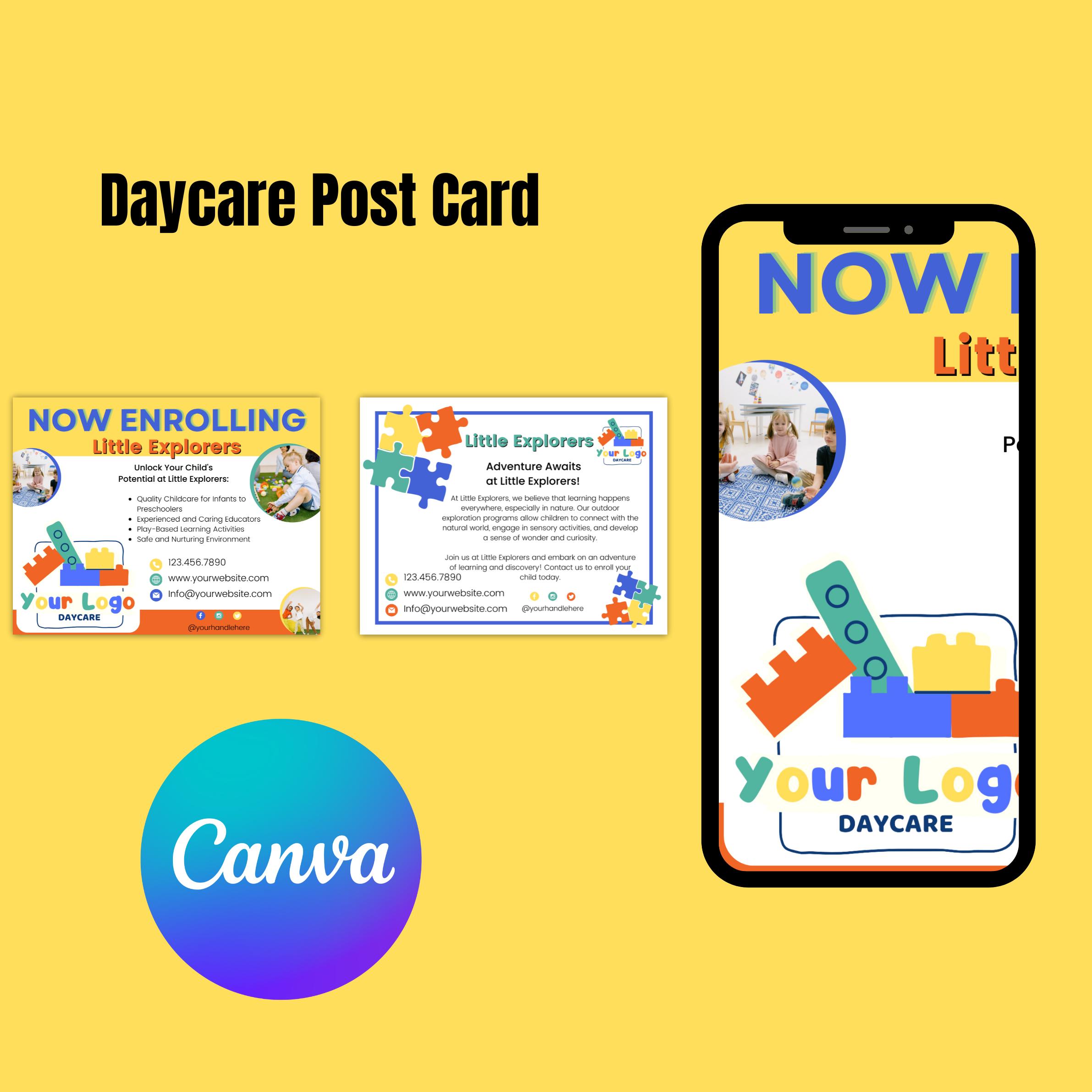 Editable Teacher Postcard Template: Canva Childcare Flyer (digital ...