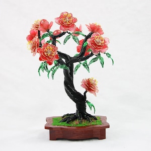 Wire art, wire tree, wire flowers, wire tree, bonsai, gift idea, decoration, artificial tree, tree of life, feng shui.