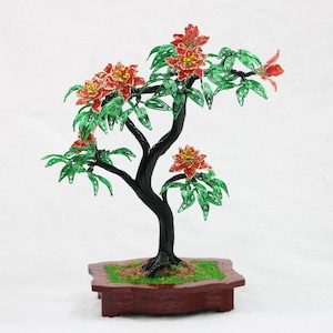 Wire art, wire tree, wire flowers, wire tree, bonsai, gift idea, decoration, artificial tree, tree of life, feng shui.