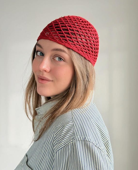 Cotton Crochet Slouchy Beanie Hat Handmade Knit Summer Skull Cap Amazon.com: 5Pcs Crochet Slouchy Beanie Hat Fall Handmade  main image 4