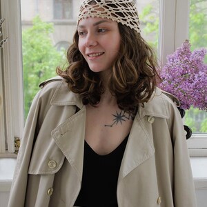 Beige Crochet Summer Hat,Summer Beanie, Skull Hat