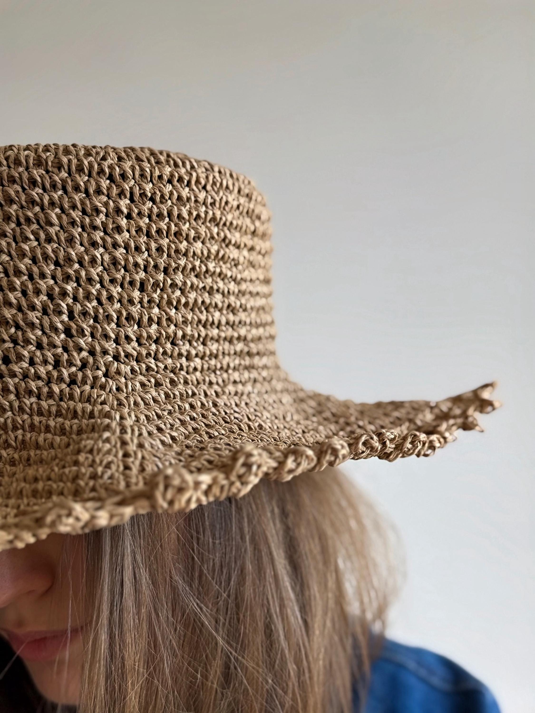 2924 Wide Brim Crochet Sun Hat Boho Cowboy With 3 Decorative Bands Bolero 3 main image 2