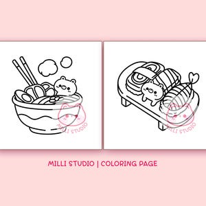 Food Drink & Sweet Bold and Easy Coloring Pages for Adults - 6 Pages Simple Coloring Sheet Aesthetic Coloring page Teen Kawaii Coloring Book