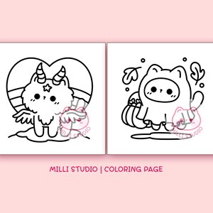 Halloween Bold and Easy Coloring Pages for Adults - 10 Pages Simple Coloring Sheet Kawaii Coloring Book Aesthetic Teen Coloring Pages
