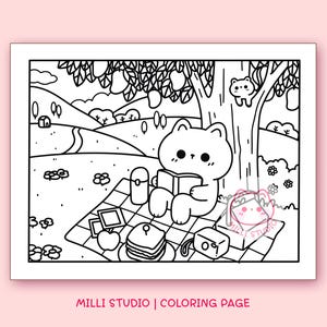 Summer Kawaii Cozy Coloring Pages for Adults, 6 Pages Aesthetic ...
