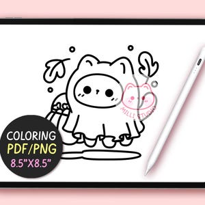 Halloween Bold and Easy Coloring Pages for Adults - 10 Pages Simple Coloring Sheet Kawaii Coloring Book Aesthetic Teen Coloring Pages
