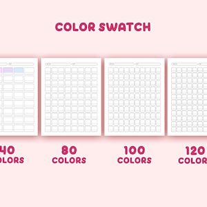 Coloring Practice Worksheets Printable, Blank Color Swatch Chart Combo ...
