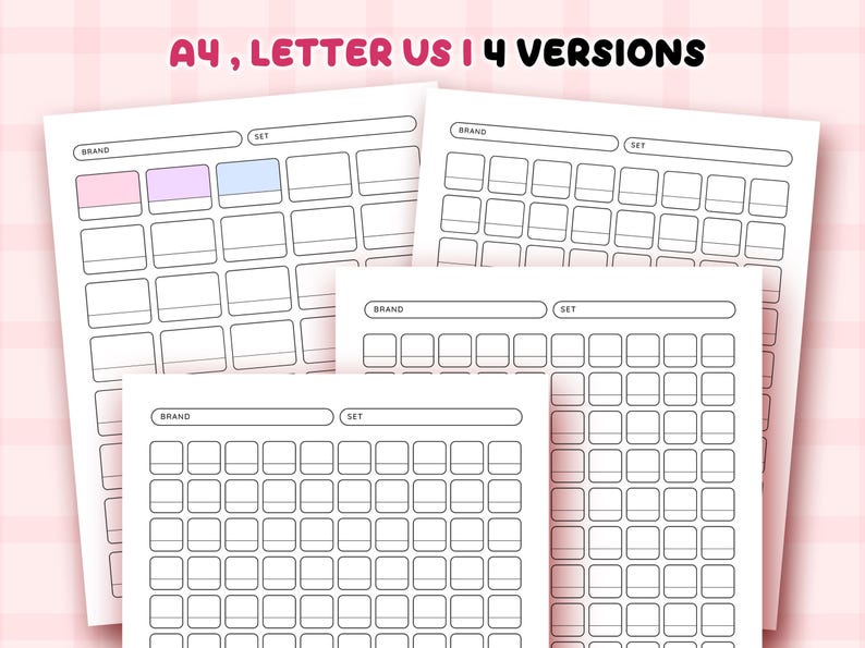Color Swatch Chart Printable, Blank Color Swatches Sheets PDF, Alcohol Markers Blank Color Chart Printable, 40 80 100 120 Color Swatch