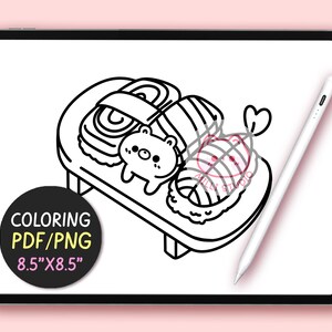 Food Drink & Sweet Bold and Easy Coloring Pages for Adults - 6 Pages Simple Coloring Sheet Aesthetic Coloring page Teen Kawaii Coloring Book