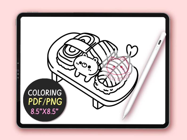Food Drink & Sweet Bold and Easy Coloring Pages for Adults - 6 Pages Simple Coloring Sheet Aesthetic Coloring page Teen Kawaii Coloring Book