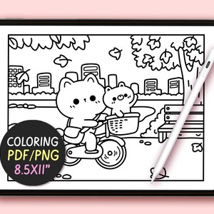 Autumn Bundle Fall Kawaii Cozy Coloring Pages Bundle for Adults, 24 Pages Autumn Aesthetic Coloring, Bold and Easy Coloring page for teen
