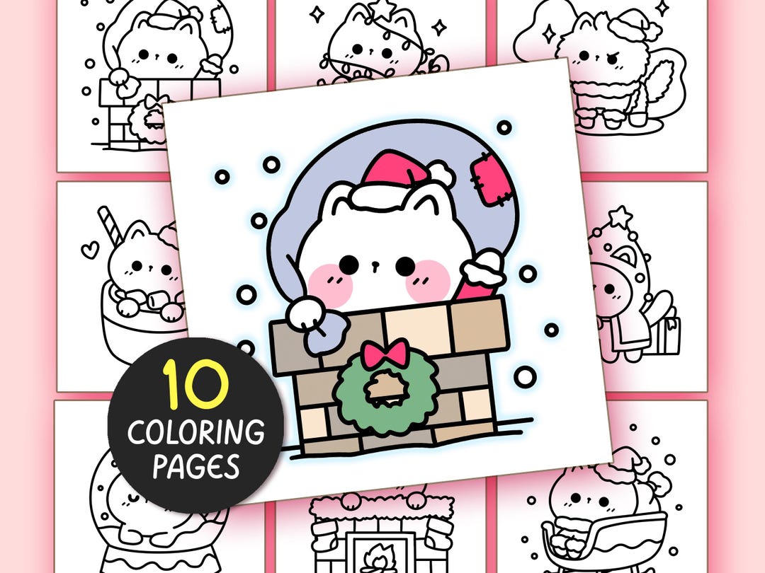 Christmas Bold and Easy Coloring Pages for Adults - 10 Pages Simple ...