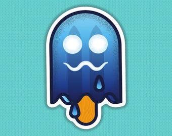 PacMan Ghost Icecream Pop Vinyl Sticker