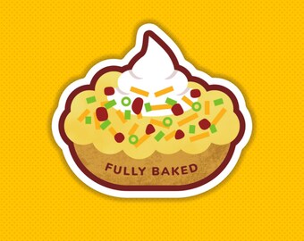 Fully Baked Potato Vinyl Sticker