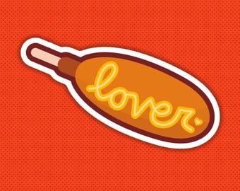 Corndog Lover Vinyl Sticker