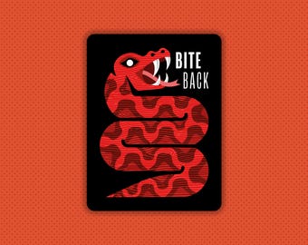 Bite Back Lunar New Year Wooden Snake Vinyl Sticker