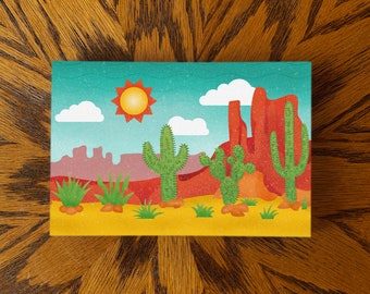 Desert Cactus Postcard: Wild West Greeting (4x6)