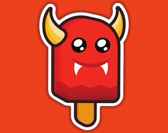 Demon Icecream Pop Vinyl Sticker