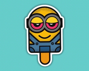 Minion Icecream Pop Vinyl Sticker