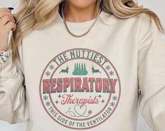Respiratory Therapist Sweatshirt Christmas Respiratory Therapy Sweater RT Gift Respiratory Week Crewneck for Friend Funny RT Shirt Xmas