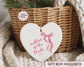 Personalized Mother of the Bride Ornament Gift from Bride Custom Mother of the Groom Ornament Wedding Keepsake Gift for Mom