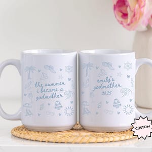 Godmother Proposal Mug Gift Aunt Godmother Bestie Bow Ceramic Mug Gift from Goddaughter Baptism Godmom Gift from Godson Godparent Birthday