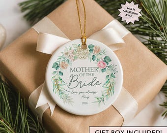 Personalized Mother of the Bride Ornament Gift from Bride Custom Mother of the Groom Ornament Wedding Keepsake Gift for Mom