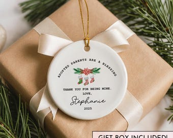 Personalized Adoption Ornament Gift for Christmas Custom New Family Ornament Gotcha Day Keepsake Adoption Gifts for Adopted Parents