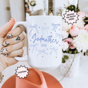 Godmother Proposal Mug Gift Aunt Godmother Bestie Bow Ceramic Mug Gift from Goddaughter Baptism Godmom Gift from Godson Godparent Birthday