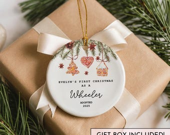 Personalized Adoption Ornament Gift for Christmas Custom New Family Ornament Gotcha Day Keepsake Adoption Gift Announcement